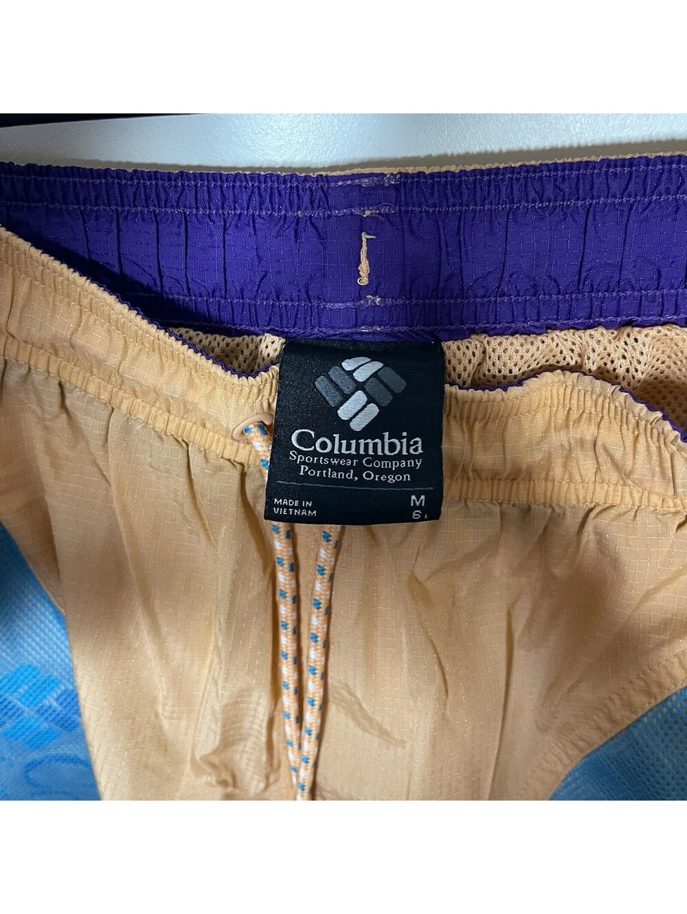Columbia Men’s M Colorblock Riptide Retro Shorts - 80s 90s Vintage Inspired